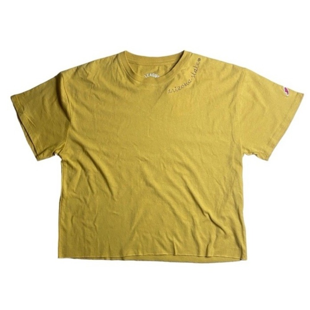 ASU- Short Sleeve Crop Top-Women-Size Small League Honey Color